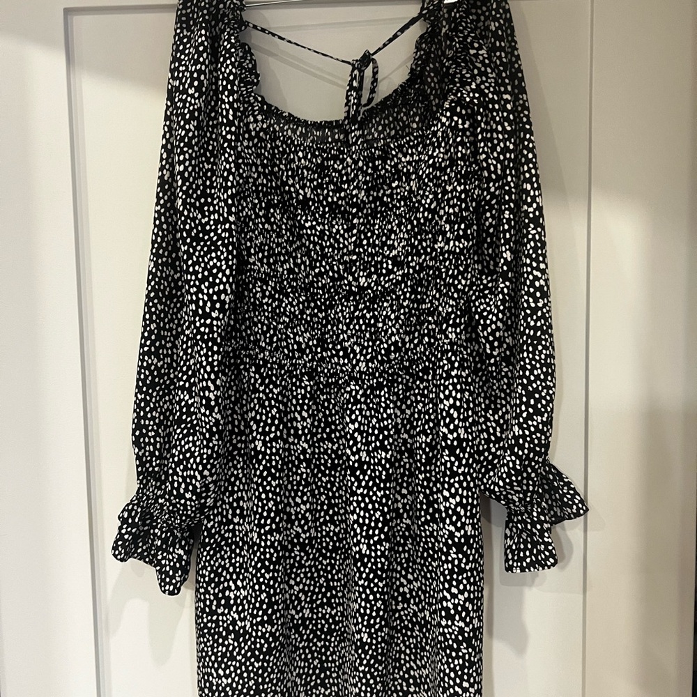 Lucy Paris Black and White Patterned Dress
